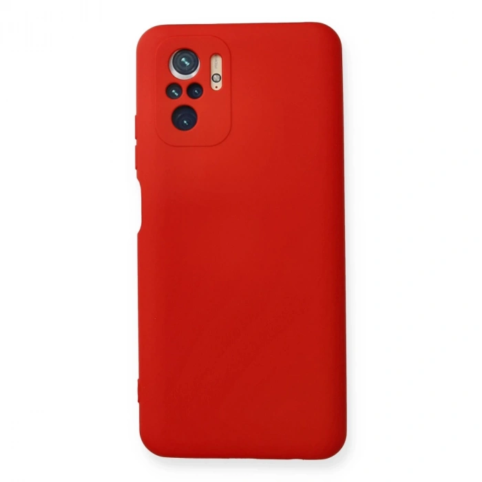 Xiaomi Redmi Note 10 Kılıf Nano İçi Kadife Silikon - Kırmızı
