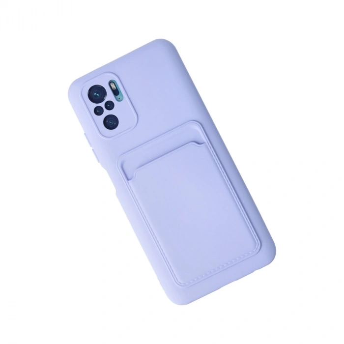 Xiaomi Redmi Note 10s Kılıf Kelvin Kartvizitli Silikon - Lila