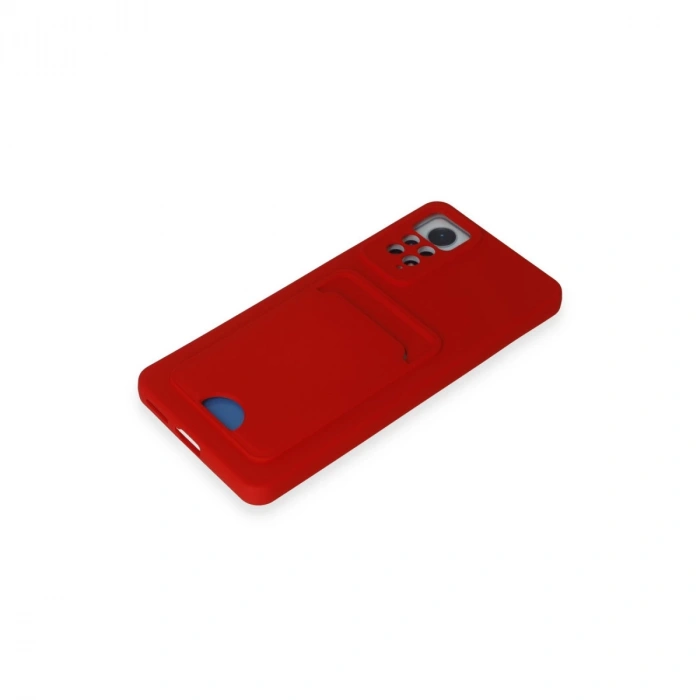 Xiaomi Redmi Note 11 Pro Kılıf Kelvin Kartvizitli Silikon - Kırmızı