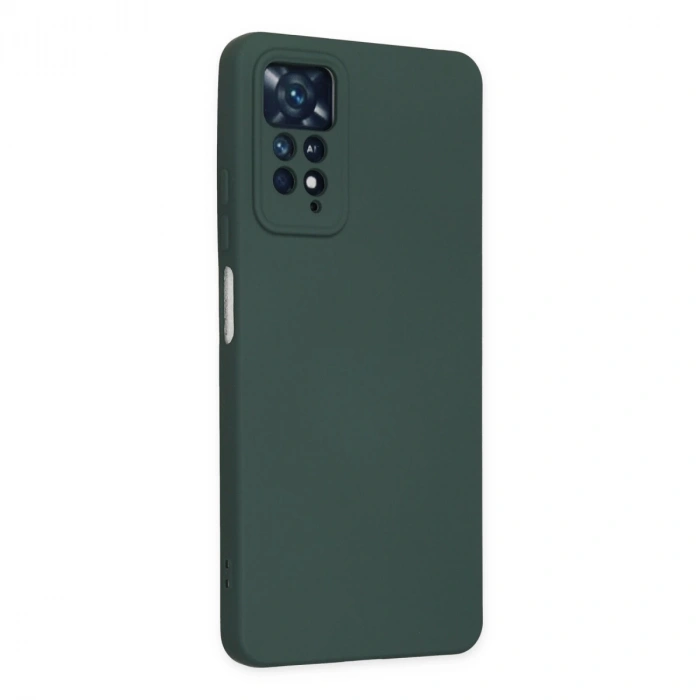 Xiaomi Redmi Note 11 Pro Kılıf Nano İçi Kadife Silikon - Koyu Yeşil