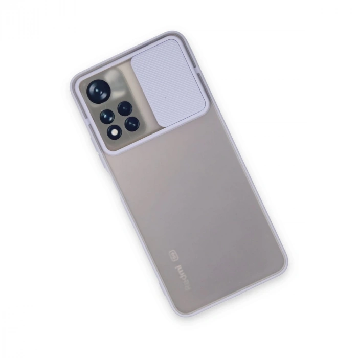 Xiaomi Redmi Note 11t Kılıf Palm Buzlu Kamera Sürgülü Silikon - Lila