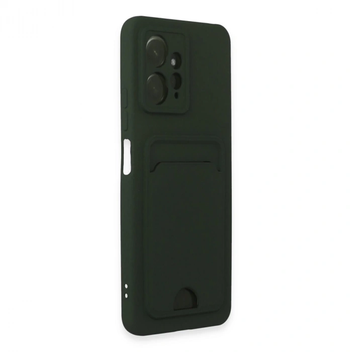 Xiaomi Redmi Note 12 4g Kılıf Kelvin Kartvizitli Silikon - Koyu Yeşil