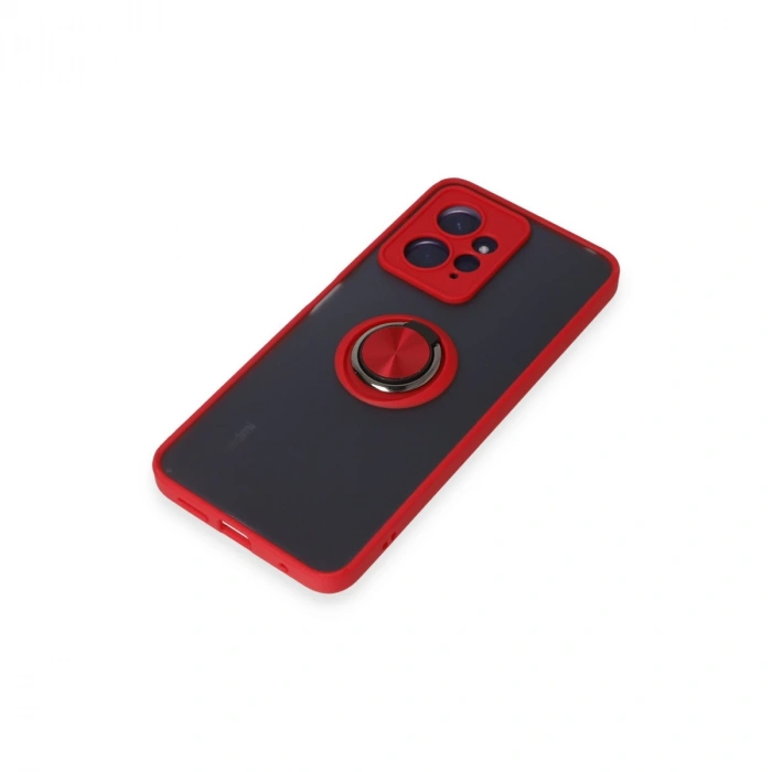 Xiaomi Redmi Note 12 4g Kılıf Montreal Yüzüklü Silikon Kapak - Kırmızı