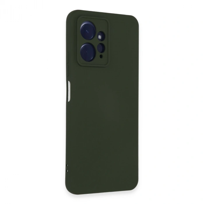 Xiaomi Redmi Note 12 4g Kılıf Nano İçi Kadife Silikon - Koyu Yeşil
