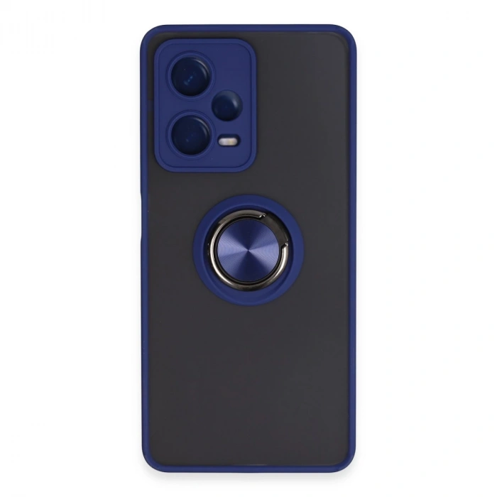 Xiaomi Redmi Note 12 5g Kılıf Montreal Yüzüklü Silikon Kapak - Lacivert