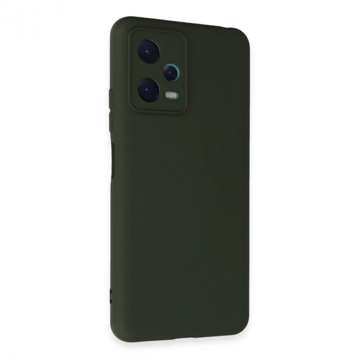 Xiaomi Redmi Note 12 5g Kılıf Nano İçi Kadife Silikon - Koyu Yeşil