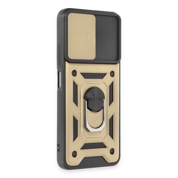 Xiaomi Redmi Note 12 5g Kılıf Pars Lens Yüzüklü Silikon - Gold