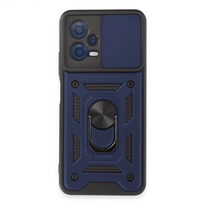 Xiaomi Redmi Note 12 5g Kılıf Pars Lens Yüzüklü Silikon - Lacivert