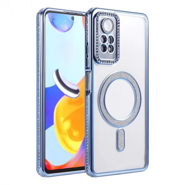 Xiaomi Redmi Note 12 Pro 4g Joke Simli Magneticsafe Kılıf - Mavi