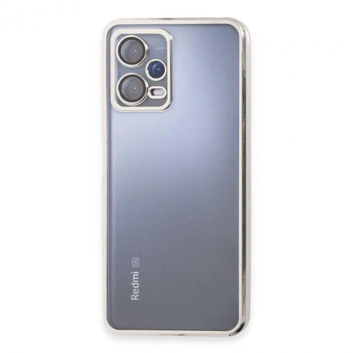 Xiaomi Redmi Note 12 Pro 5g Kılıf Razer Lensli Silikon - Gümüş