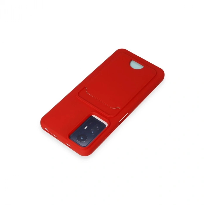 Xiaomi Redmi Note 12s Kılıf Kelvin Kartvizitli Silikon - Kırmızı