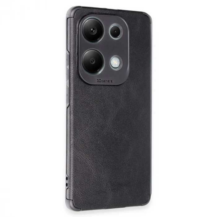 Xiaomi Redmi Note 13 4g Kılıf Loop Deri Silikon - Siyah