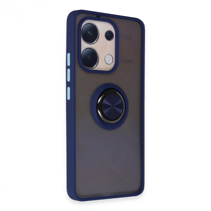 Xiaomi Redmi Note 13 4g Kılıf Montreal Yüzüklü Silikon Kapak - Lacivert