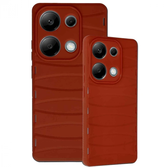 Xiaomi Redmi Note 13 Pro 4g Kılıf Bibercas Silikon Kapak - Kırmızı