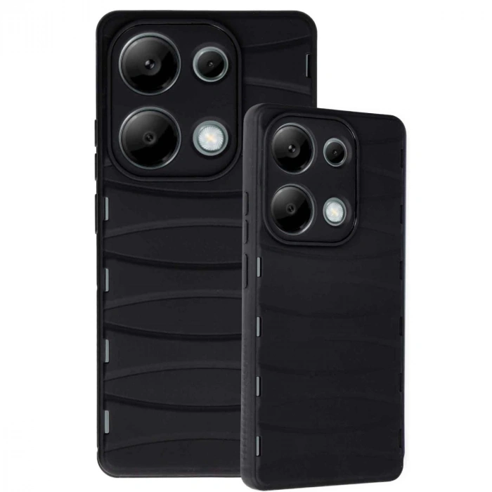 Xiaomi Redmi Note 13 Pro 4g Kılıf Bibercas Silikon Kapak - Siyah