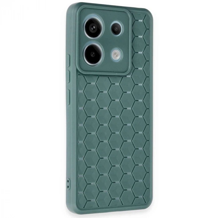 Xiaomi Redmi Note 13 Pro 5g Kılıf Petek Silikon Kapak - Koyu Yeşil
