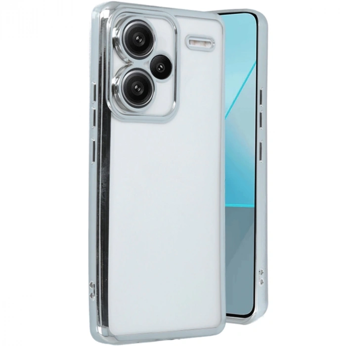 Xiaomi Redmi Note 13 Pro Plus Kılıf Razer Lensli Silikon - Gümüş