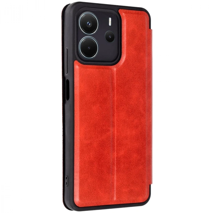 Xiaomi Redmi Note 14 4g Kılıf Flip Cover - Kırmızı