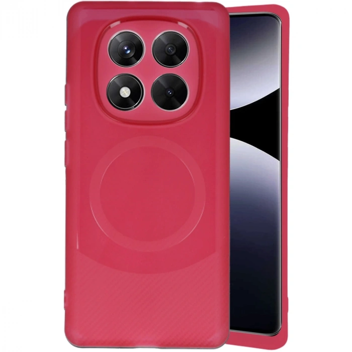 Xiaomi Redmi Note 14 Pro 5g Kılıf Maya Karbon Kapak - Bordo