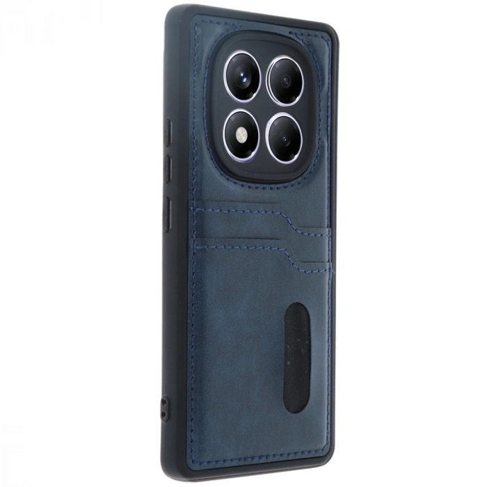 Xiaomi Redmi Note 14 Pro 5g Kılıf Sara Kartvizitli Deri Kılıf - Lacivert