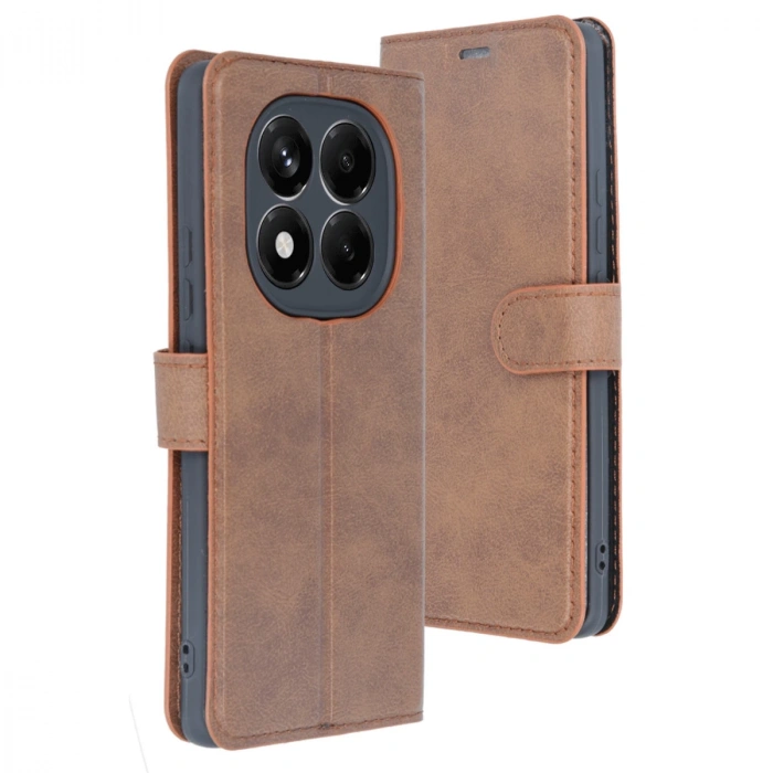 Xiaomi Redmi Note 14 Pro 5g Kılıf Trend S Plus Kapaklı Kılıf - Taba