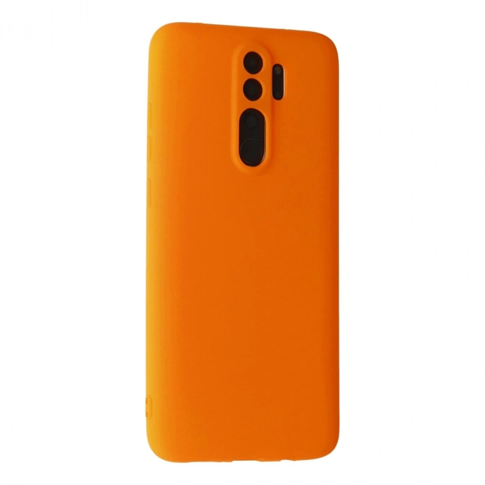 Xiaomi Redmi Note 8 Pro Kılıf First Silikon - Turuncu