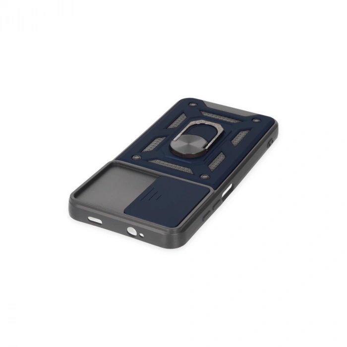 Xiaomi Redmi Note 9 4g Kılıf Pars Lens Yüzüklü Silikon - Lacivert