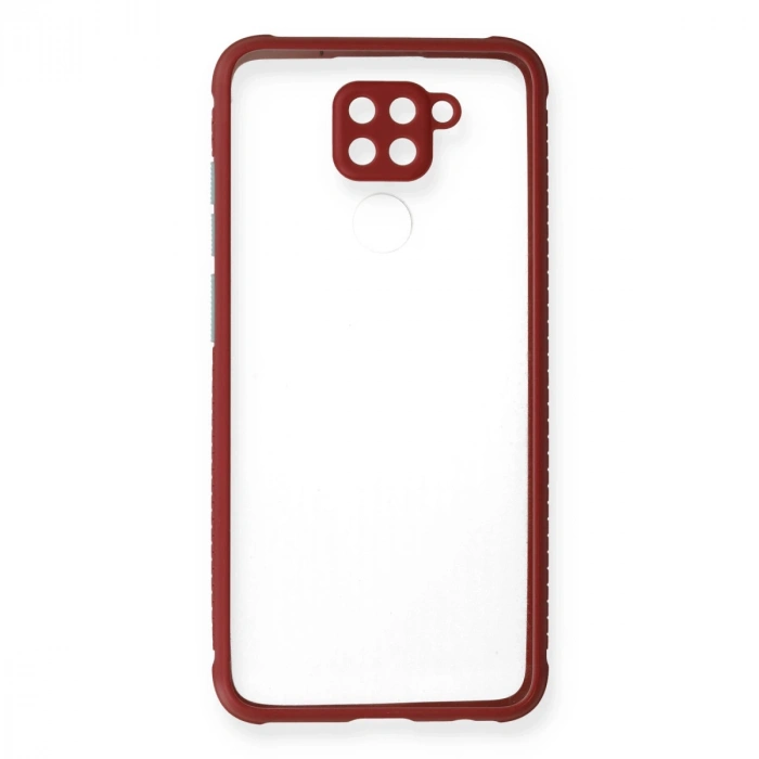 Xiaomi Redmi Note 9 Kılıf Miami Şeffaf Silikon - Fuşya