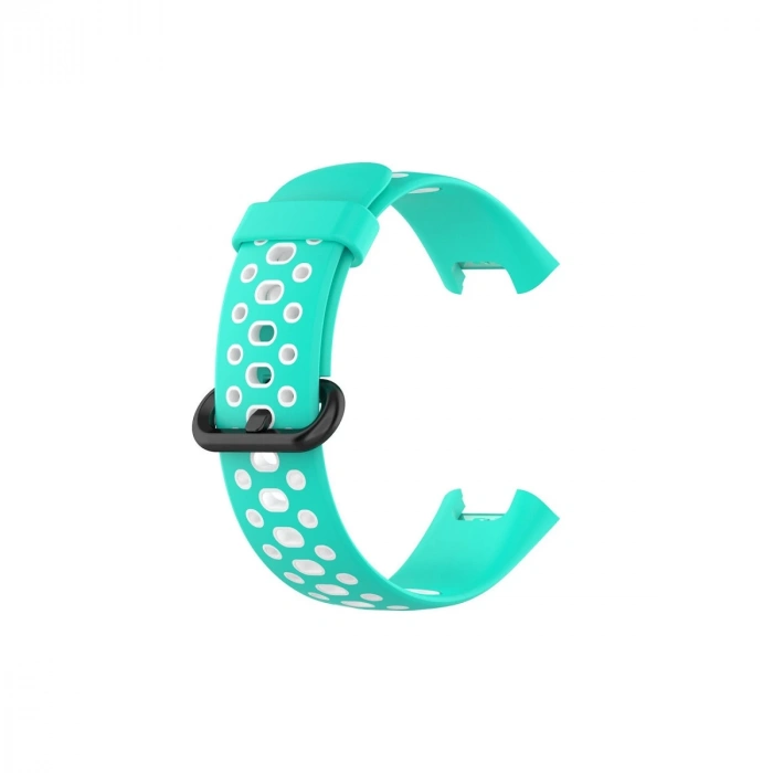 Xiaomi Redmi Watch 2 Spor Delikli Kordon - Turkuaz-beyaz