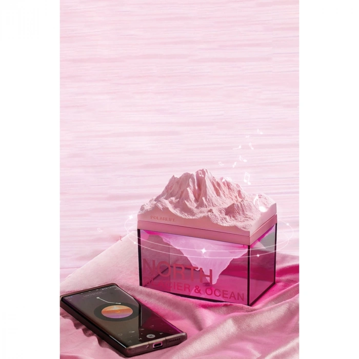 Z4 Kuzey Okyanus Temalı Gece Lambası Özellikli Bt Kablosuz Hoparlör - Pembe