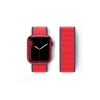 Apple Watch 38mm Hasırlı Cırtcırtlı Kordon - Lacivert-kırmızı