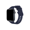Apple Watch 38mm Kr408 Çizgili Silikon Kordon - Lacivert