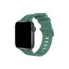Apple Watch 38mm Kr408 Çizgili Silikon Kordon - Yeşil