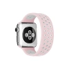 Apple Watch 42mm Ayarlı Delikli Silikon Kordon - Pembe-beyaz