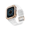 Apple Watch 42mm Kr401 Silikon Kordon - Beyaz-rose