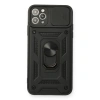 İphone 11 Pro Max Kılıf Pars Lens Yüzüklü Silikon - Siyah