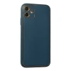 İphone 12 Kılıf Coco Deri Silikon Kapak - Mavi