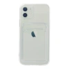 İphone 12 Kılıf Kart Şeffaf Silikon - Şeffaf