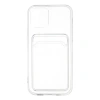 İphone 12 Kılıf Kart Şeffaf Silikon - Şeffaf