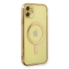 İphone 12 Kılıf Magneticsafe Lazer Silikon - Gold
