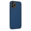 İphone 12 Pro Kılıf Coco Deri Silikon Kapak - Açık Mavi