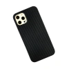 İphone 12 Pro Max Kılıf Karbon Pp Silikon - Siyah