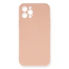 İphone 12 Pro Max Kılıf Nano İçi Kadife Silikon - Pudra