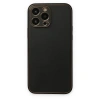 İphone 14 Pro Kılıf Coco Deri Silikon Kapak - Siyah