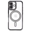 İphone 16 Kılıf Joke Simli Magneticsafe Kılıf - Siyah