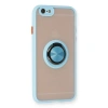 İphone 6 Kılıf Montreal Yüzüklü Silikon Kapak - Buz Mavi