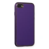 İphone 7 Kılıf Coco Deri Silikon Kapak - Mor