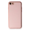İphone 7 Kılıf Coco Deri Silikon Kapak - Pudra