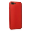 İphone 7 Plus Kılıf Coco Deri Silikon Kapak - Kırmızı