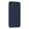 İphone Xs Max Kılıf Nano İçi Kadife Silikon - Lacivert